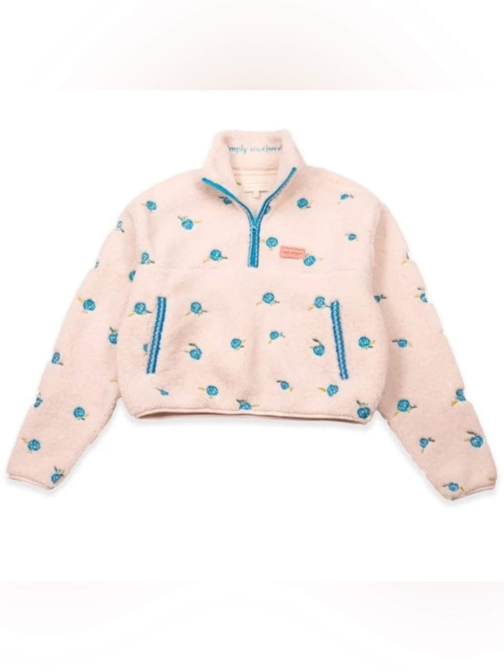 Simply Southern -Youth Pullover -Taylor- Blue Flower NWT YS YM